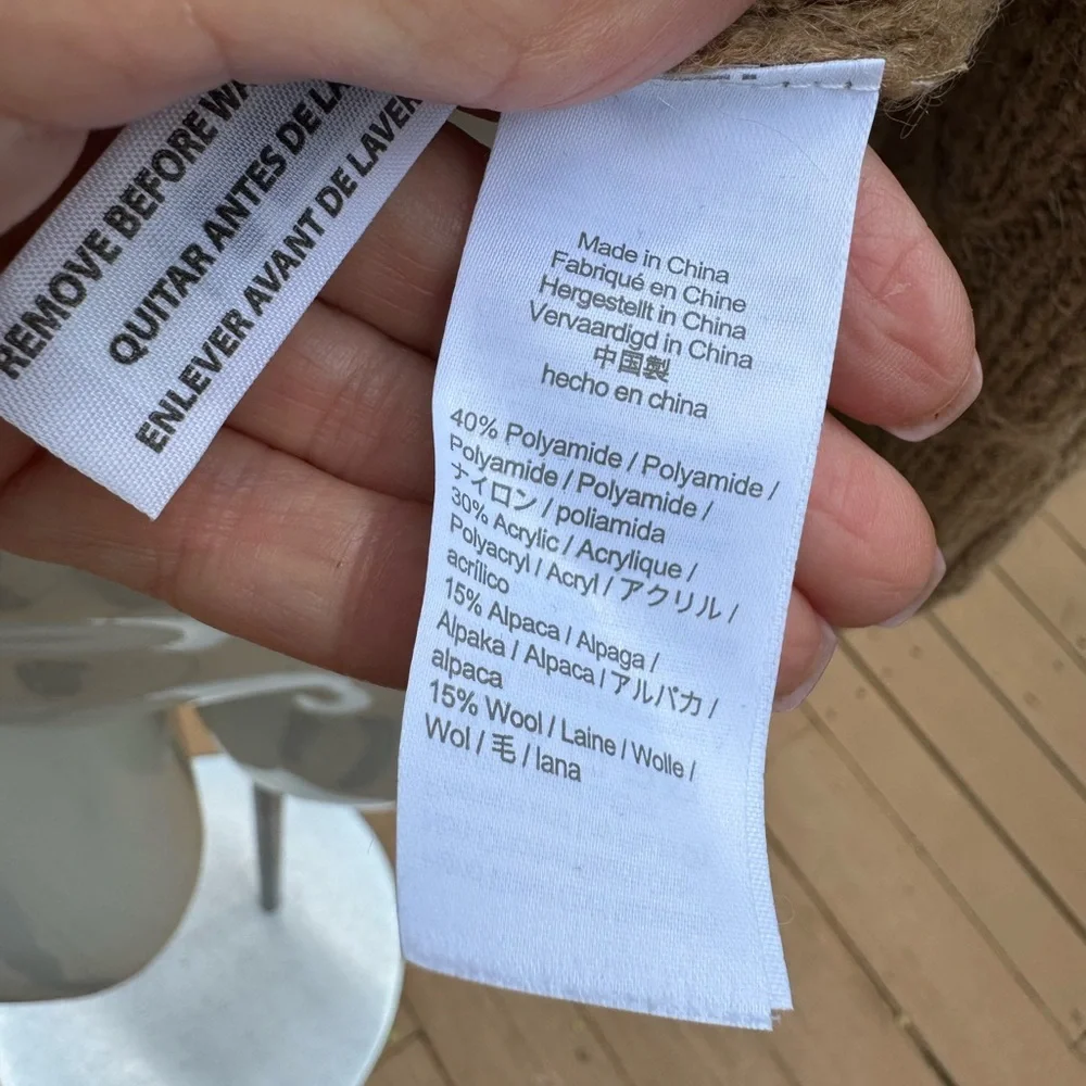 J. Crew Cable Knit Tan Sweater size XS - Picture 9 of 10